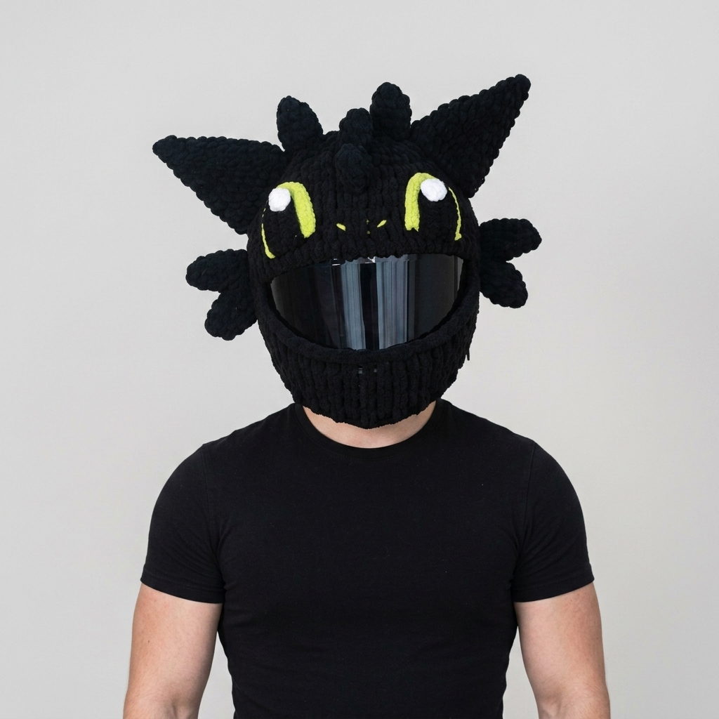 Couvre-casque Dragon noir