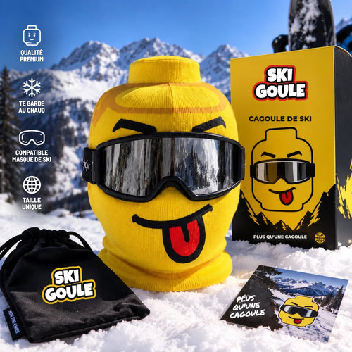 Cagoule de ski SkiGoule avec son coffret et sa pochette