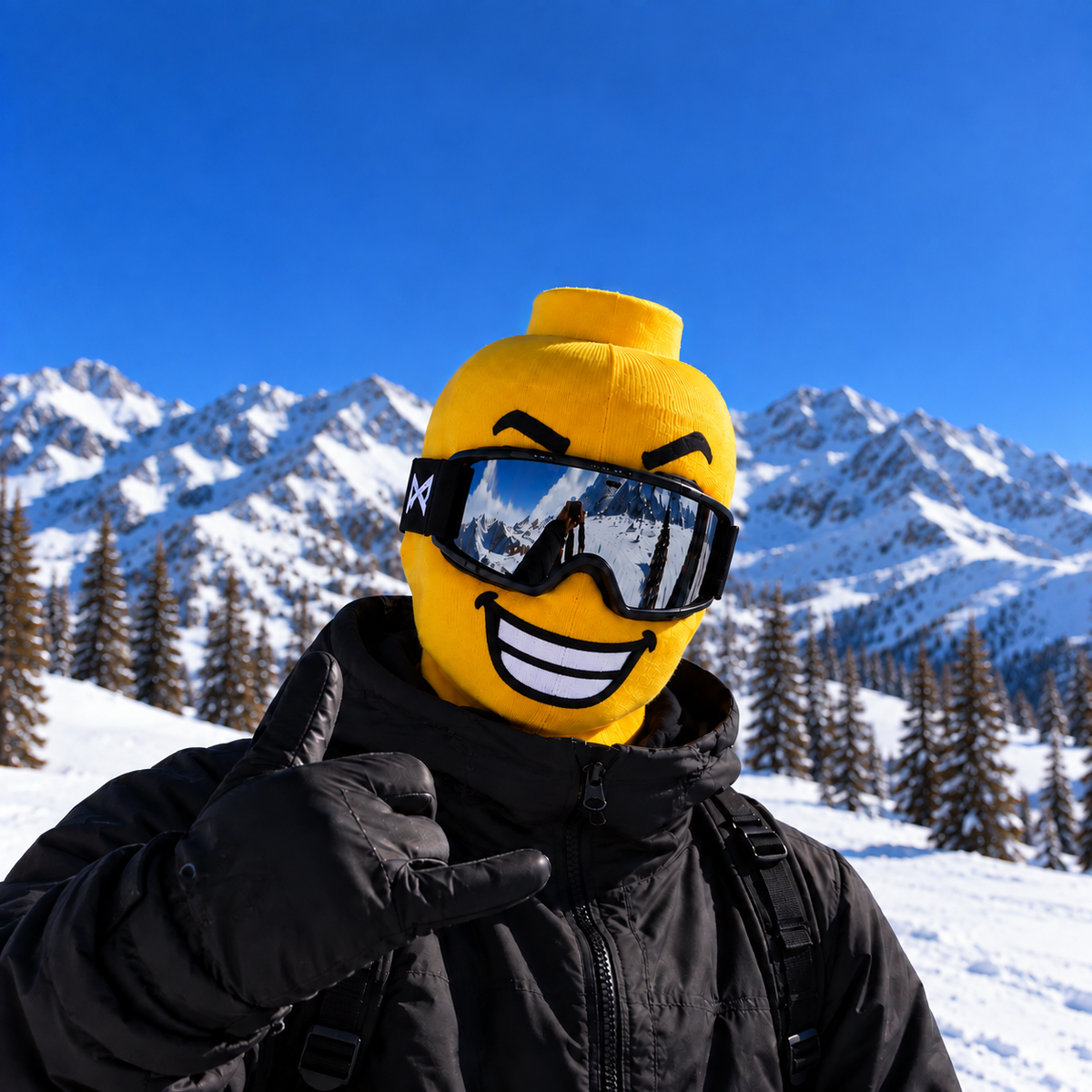 Cagoule SkiGoule visage Grand sourire